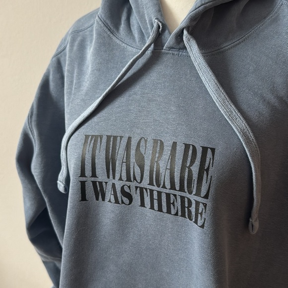 Blue Crewneck Hoodie Eras Tour | It Was Rare I Was There | Handmade | Size Large - Picture 5 of 8
